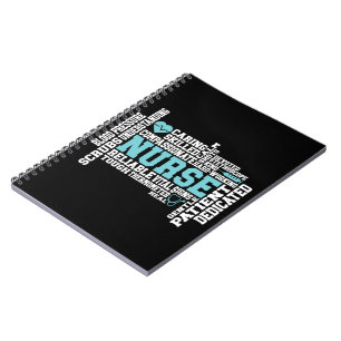 Cute Nurse RN LVN Nursing School Medical Notebook