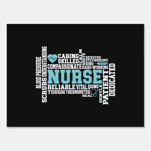 Cute Nurse RN LVN Nursing School Medical Sign