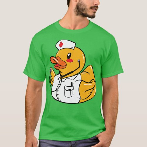 Cute Nurse Rubber Ducky Nurse Squeaky Duck T_Shirt
