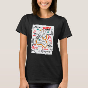 Cute Nurse Stethoscope Nurse Week Nursing Student T-Shirt