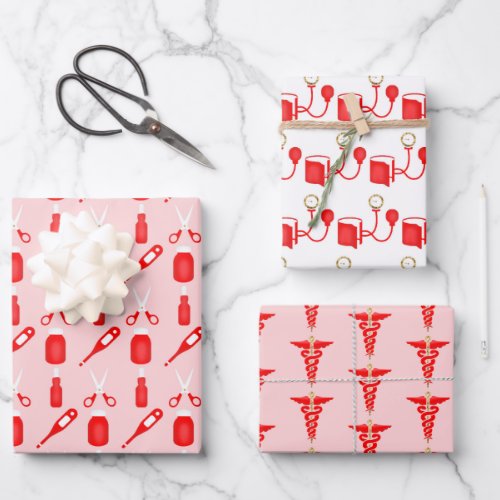 Cute Nurse tiled pattern party Wrapping Paper Sheets