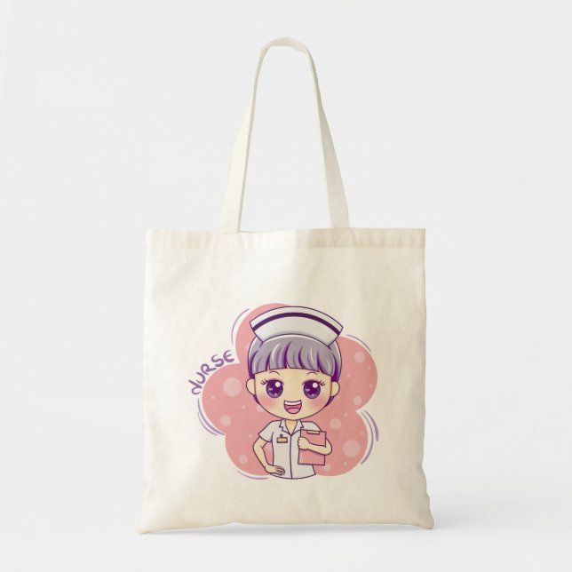 Cute Nurse Working Tote Bag (Front)