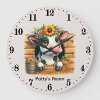 Cute nursery add name baby cow