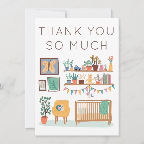 Cute Nursery BABY SHOWER GIFTS Thank You Card