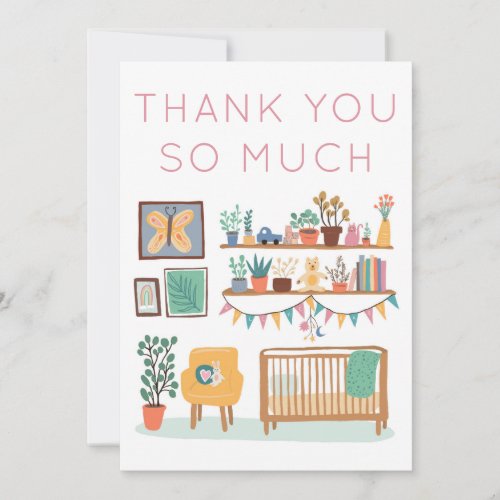 Cute Nursery BABY SHOWER GIFTS Thank You Card