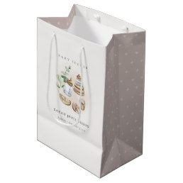 Cute Nursery Essential Leafy Baby Girl Baby Shower Medium Gift Bag
