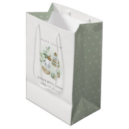 Cute Nursery Essential Leafy Green Baby Shower Medium Gift Bag