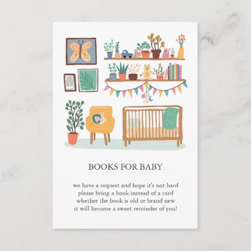  Cute Nursery Illustration CUSTOM Books for Baby Enclosure Card