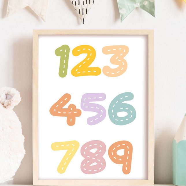 Cute Nursery Numbers Colorful  Poster (Creator Uploaded)