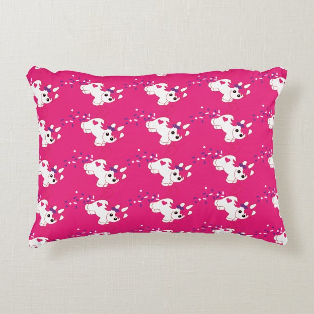 Cute Nursery Unicorn Decor   Accent Pillow (Front)