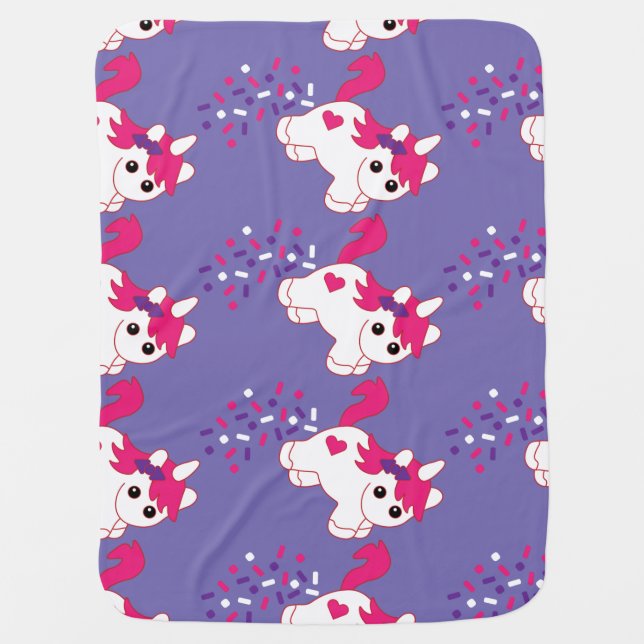 Cute Nursery Unicorn Decor    Baby Blanket (Front)