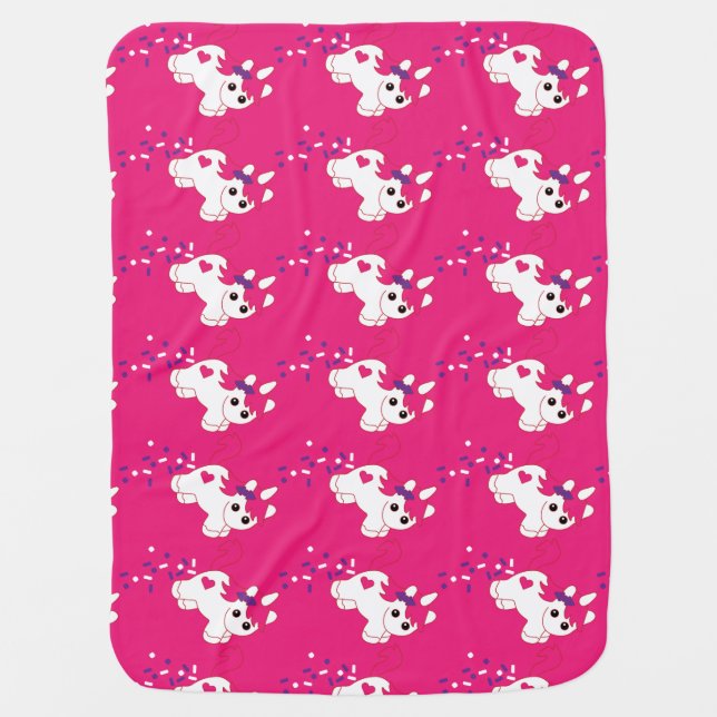 Cute Nursery Unicorn Decor   Baby Blanket (Front)