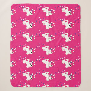 Cute Nursery Unicorn Decor Sherpa Blanket