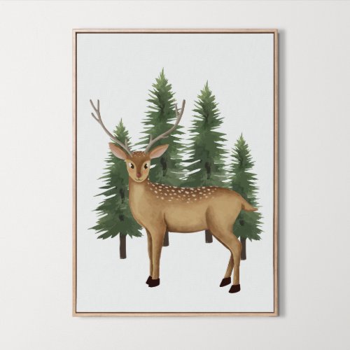 Cute Nursery Woodland Animal Wall Art Decor 