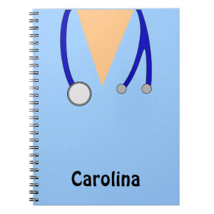 Cute Nurses Scrubs Whimsical Personalized Notebook