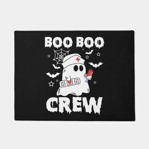 Cute Nursing Boo Boo Crew Halloween Nurse Ghost Doormat