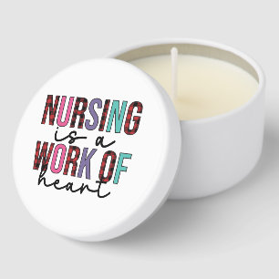 Cute Nursing work of heart word art  Mini Candle Favors