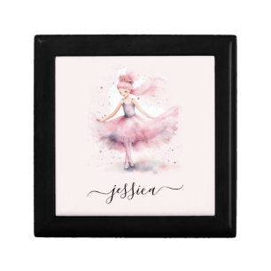 Cute nutcracker ballerina script name gift box