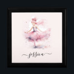 Cute nutcracker ballerina script name gift box<br><div class="desc">Cute nutcracker ballerina script name gift box. Personalize name.</div>