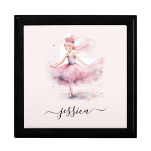Cute nutcracker ballerina script name gift box
