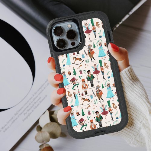 Cute Nutcracker Ballet Christmas Holiday Pattern iPhone 15 Case