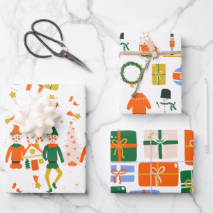 Cute Nutcracker Christmas Holiday Gift Wrapping Paper Sheets