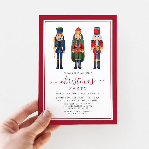 Cute Nutcracker Christmas Party Invitation | Zazzle