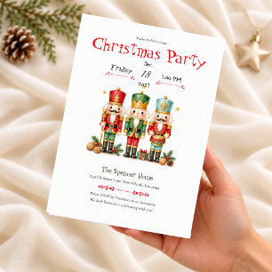 Cute Nutcracker Christmas Party Invitation