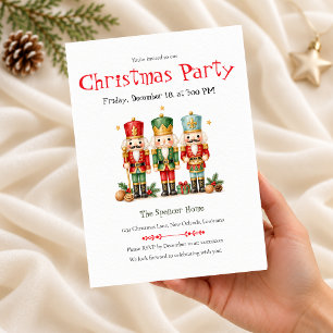 Cute Nutcracker Christmas Party Invitation
