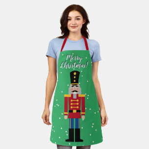 Cute nutcracker Christmas party kitchen apron