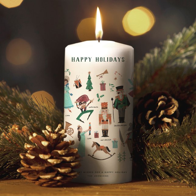 Cute Nutcracker Christmas  Pillar Candle (Cute Nutcracker Christmas Pillar Candle)