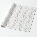 Cute nutcracker Christmas pink modern family Wrapping Paper<br><div class="desc">Cute girly nutcracker Christmas family modern family gift wrap design.</div>