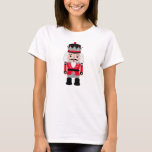 Cute Nutcracker Christmas Womens T-shirt<br><div class="desc">A cute red Christmas nutcracker soldier decorates this t-shirt. so fun for the holidays!</div>