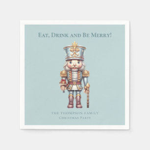 Cute Nutcracker Eat Drink Be Merry Christmas Napkins