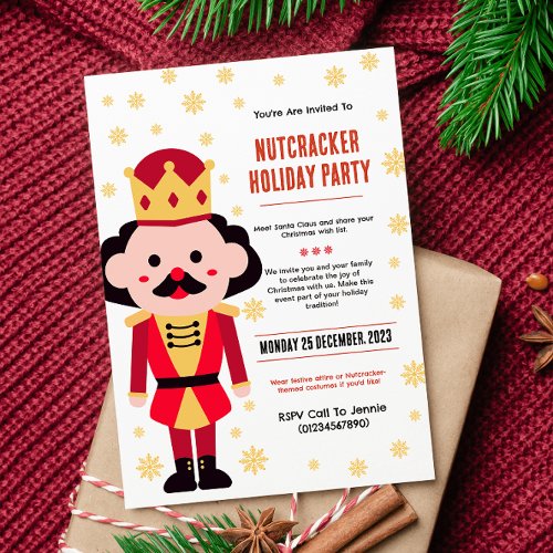 Cute Nutcracker Holiday Party Invitation