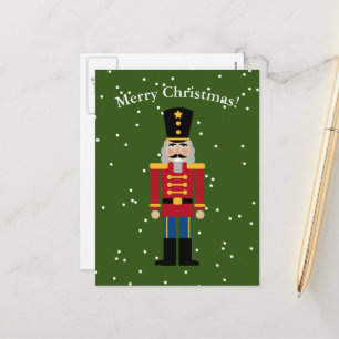 Cute nutcracker illustration Christmas postcards