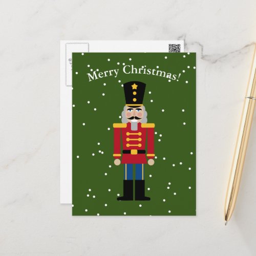 Cute nutcracker illustration Christmas postcards
