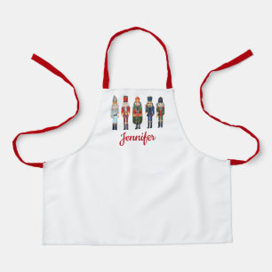 Cute Nutcracker Merry Christmas Apron