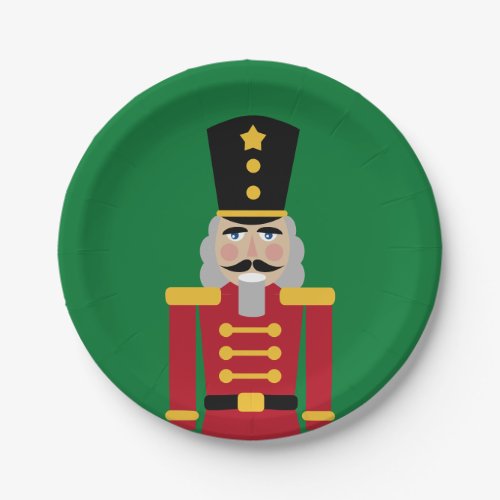 Cute nutcracker paper plates for Christmas party 