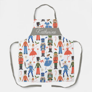 Cute Nutcracker Personalized Christmas Apron