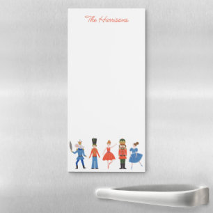Cute Nutcracker Personalized Christmas Magnetic Notepad