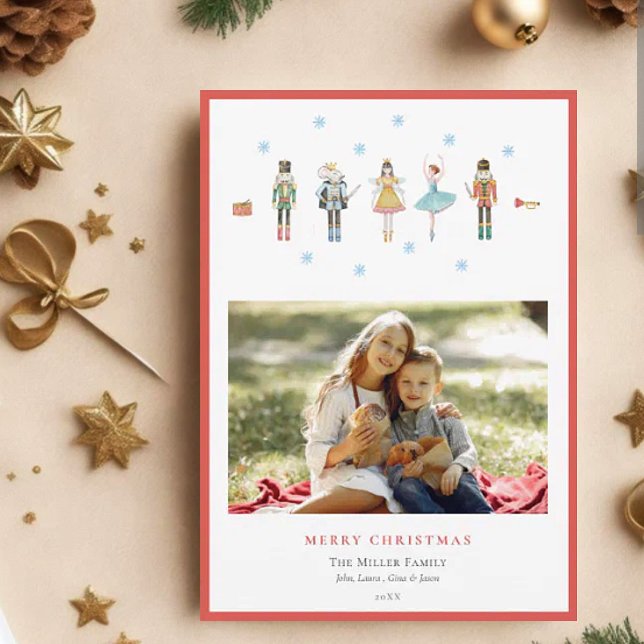 Cute nutcracker soldiers Photo Christmas  Holiday Card (Creator Uploaded)