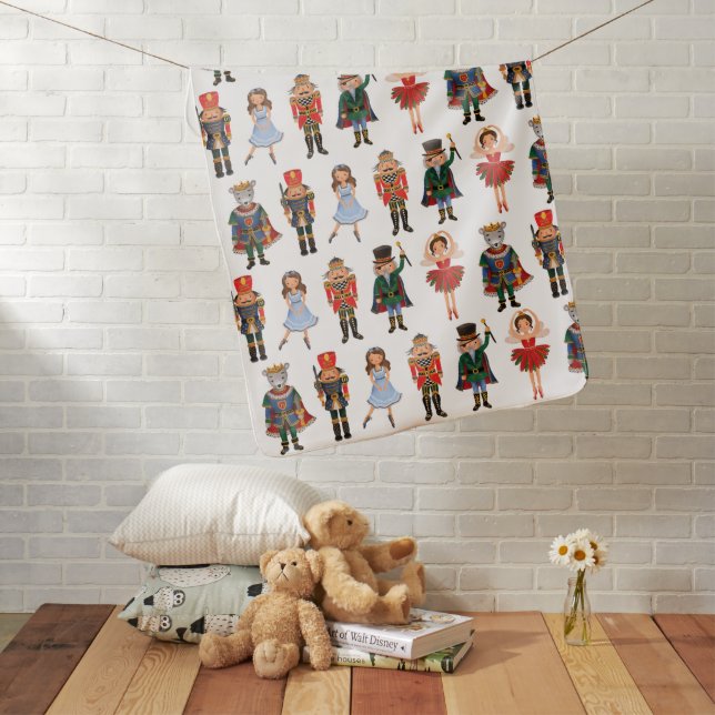 Cute Nutcracker Winter Holiday Christmas Nursery Baby Blanket (In Situ)