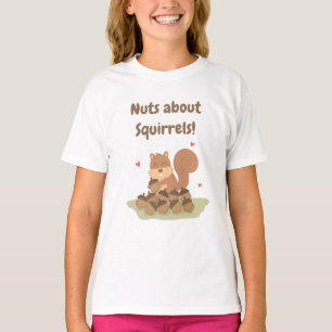 Cute Nuts About Squirrels Funny T-Shirt