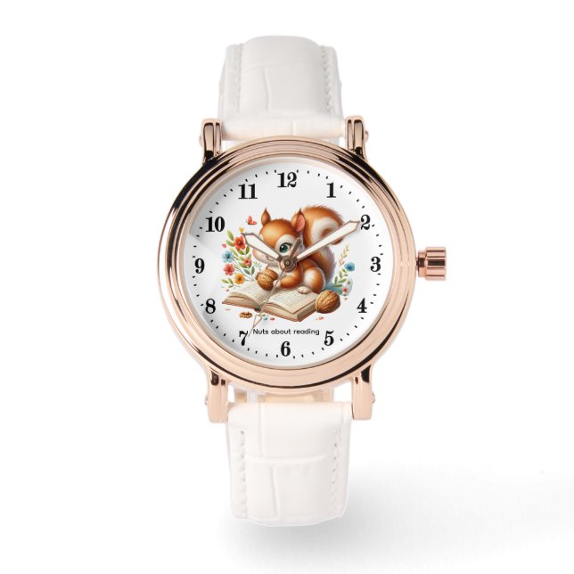 Cute nutty squirrel customizable  watch (Front)