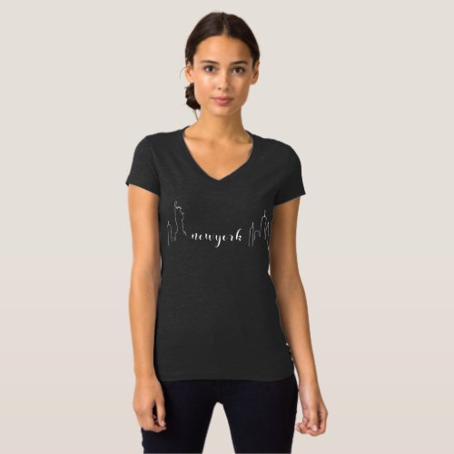 Cute NYC New York City Skyline Souvenir T_Shirt