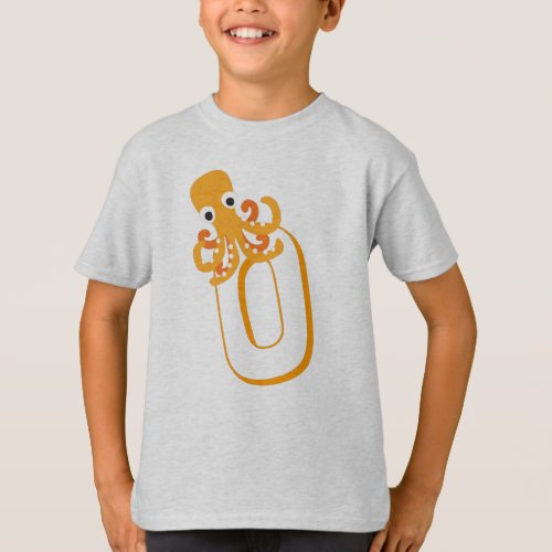 Cute O for Octopus_ Kids English ABCD Alphabet T_Shirt