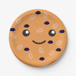 Cute Oatmeal Raisin Cookie Paper Plates