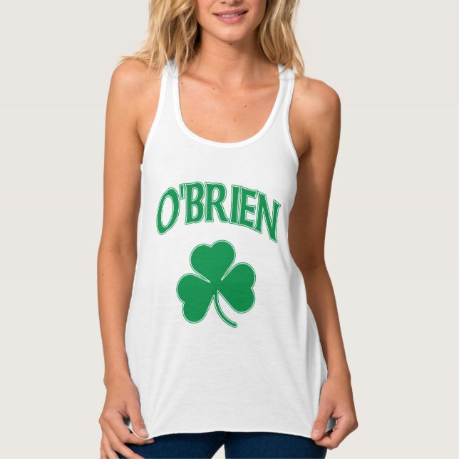 Cute O'brien Irish Shamrock Tank Top (Front)