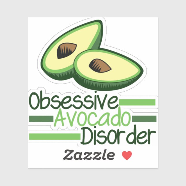 Cute Obsessive Avocado Disorder Sticker (Sheet)